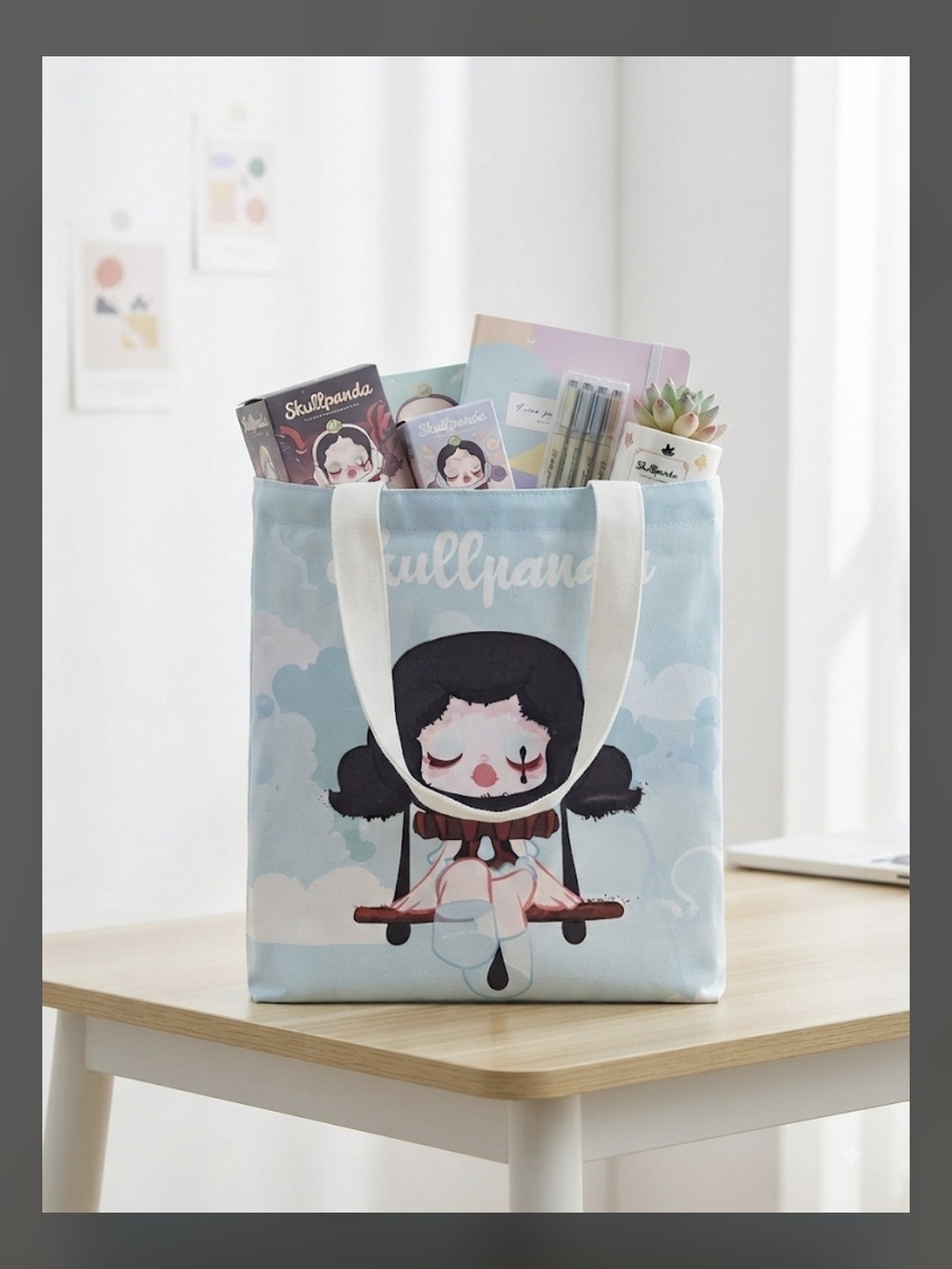 Skullpanda Canvas Tote Bag